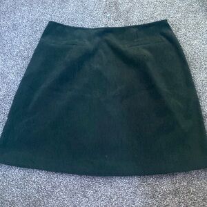 suede forest green skirt
